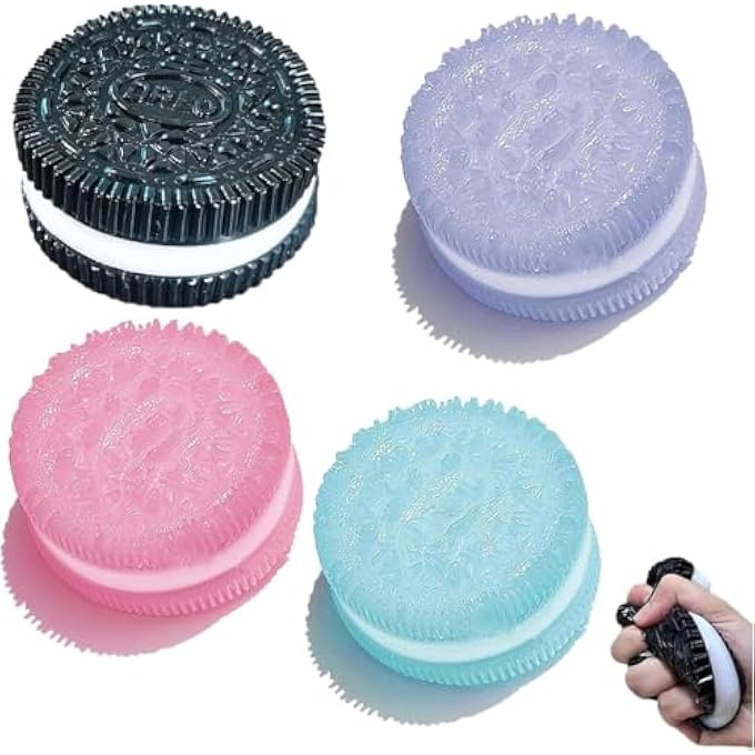 Oreo PINK SQUISHY TOY, SQUISHY STICKY SQUISHY TOY STICKY SQUISHY FOR PERFECT DESK ACCESSORY FOR ADULTS (4 PCS) - Image 1